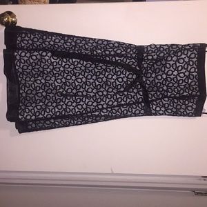 Strapless black and white dress